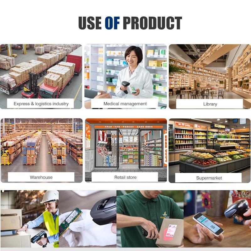 GUOTAO QR 2D Barcode Scanner J17DPB Portable Warehouse Android Code Reader Replaceable DS8018 POS Handle Mobile Laser Barcode - Image 5