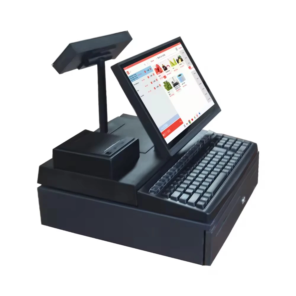 14-Inch Touch Screen POS Cash Register Checkout Counter Cashier Machine for Small Business Use