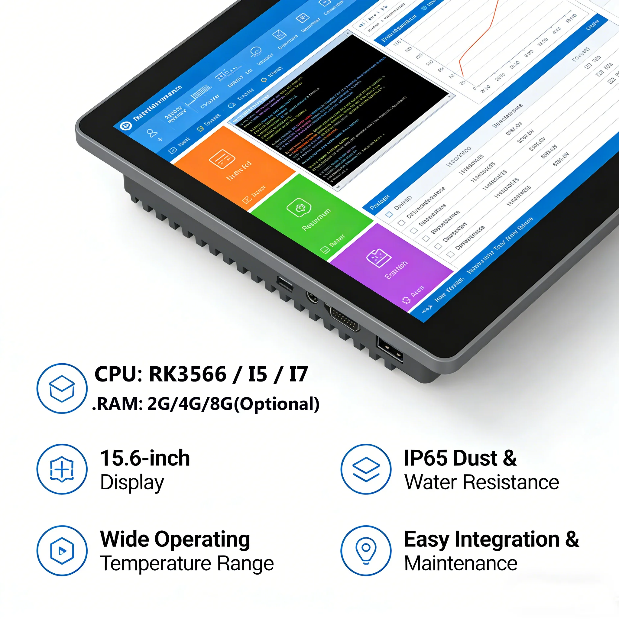 Factory Direct OEM/ODM Pos Supplier 15.6 Inch Capacitive Touch Screen Android-Based Wi-Fi 6 Portable Order Pos System Hardware - Image 2