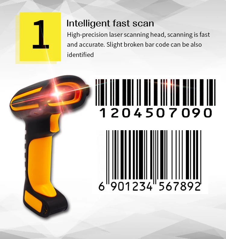 Outdoor Wireless Portable 2d PDF417 Barcode Scanner With 2.4ghz Module POS BT4.0 Scaning Gun With Zebra SE4750 Engine - Image 6