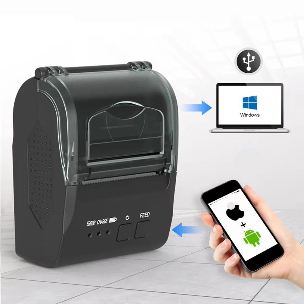 Blue Tooth Receipt Printer Portable 58mm Mini Thermal Pos Printer Compatible with Android/Windows Phone Shop Mini Impresora - Image 4
