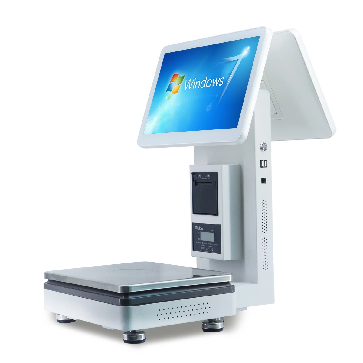 LICON Dual Screen 15.6 Inch LED Touch PC POS Cashier 58mm Printer Electronic Scales Balance Plate Weight Calculator Intel I5 - Image 4
