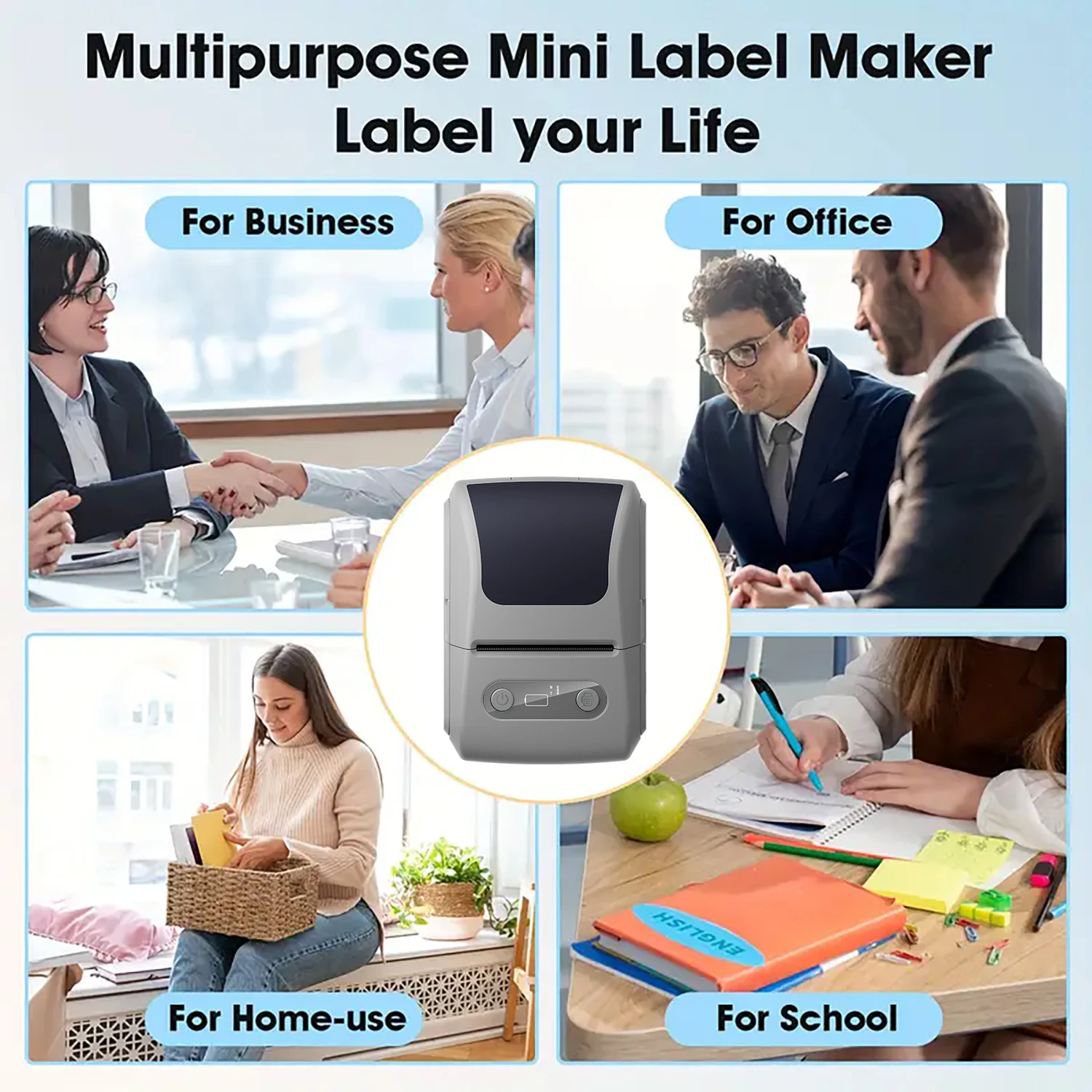 Mini Potable Pocket Wireless Smart Inkless POS Thermal Label Paper Printer 58mm USB Interface thermal printer - Image 4
