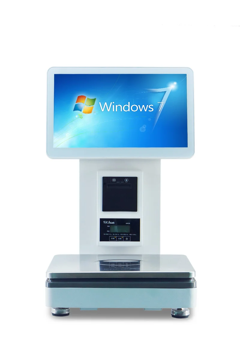 LICON Dual Screen 15.6 Inch LED Touch PC POS Cashier 58mm Printer Electronic Scales Balance Plate Weight Calculator Intel I5 - Image 5