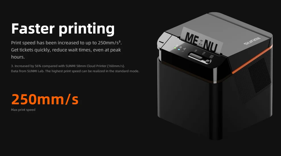 Sunmi Cloud Receipt Printer High Speed USB WIFI BT 80mm POS Thermal Receipt Printer Kitchen Cloud Printer - Image 4