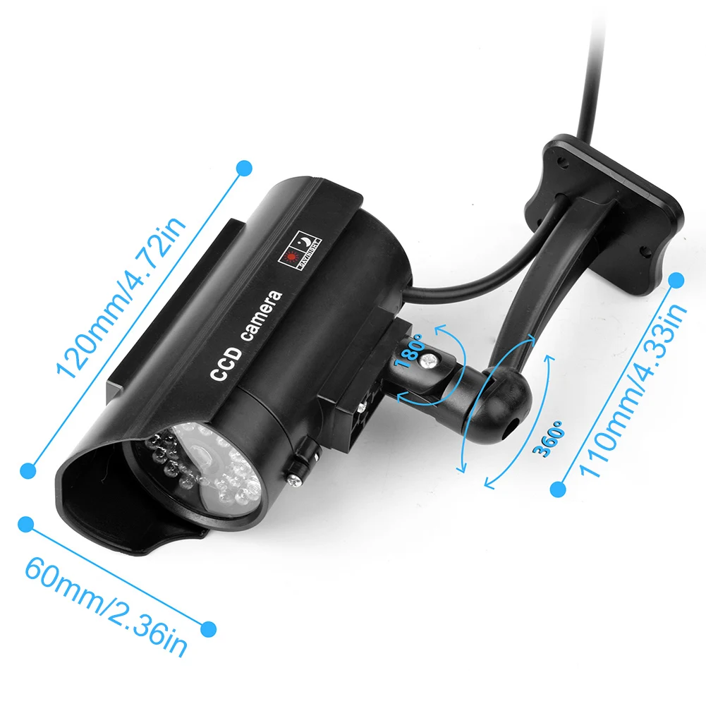 Dummy Imitation Camera with Flashing Red LED Light Fake CCTV Security Camera Theft Deterrent CCTV Cam Indoor Or Outdoor Use - Image 11