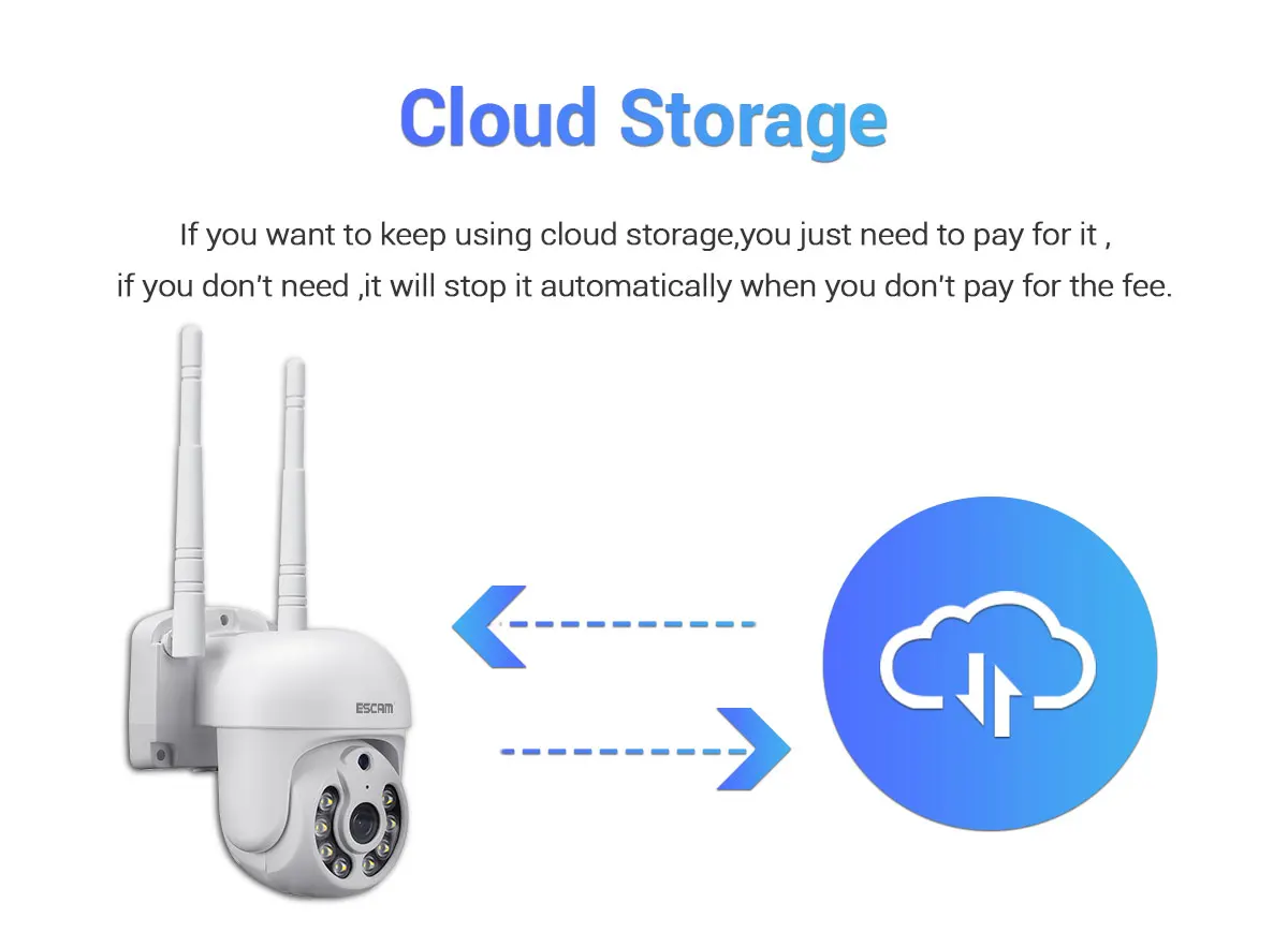 ESCAM H.265 3MP HD Wireless CCTV System Two Way Audio Waterproof PTZ WIFI IP Security Camera 8CH P2P NVR Video Surveillance Kit - Image 17