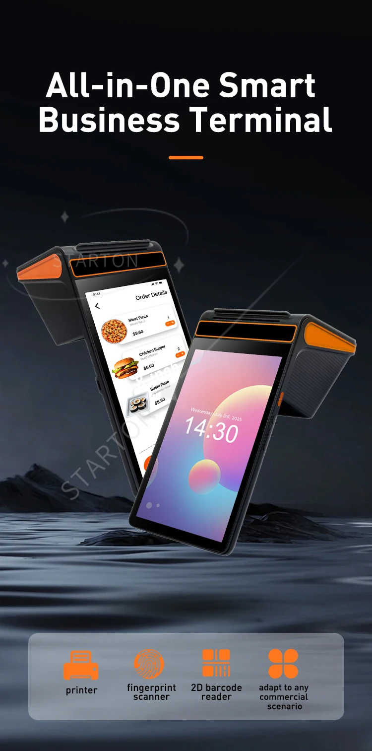 Hanbu 8 Inch POS CASHIER Touch Screen Android 12/13 Pos Systems All in One Handheld POS Terminal - Image 8