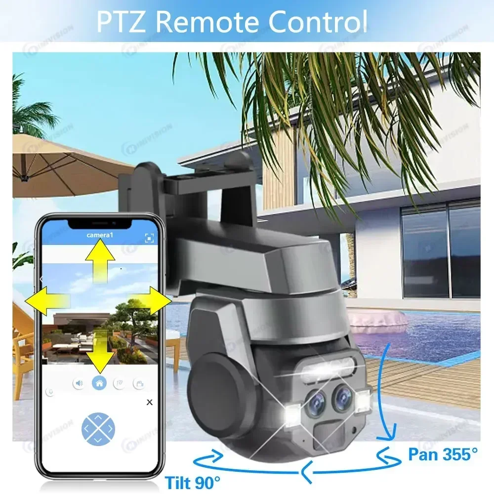 Carecam Pro 4K 8MP Dual Lens Wireless Camera Human Detection 10X PTZ Zoom Color Night Vision CCTV Intelligent Monitoring Camera - Image 4