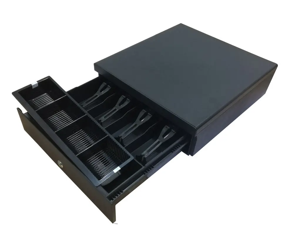 Light Weight Steel Cash Drawer RJ11 RJ12 Cash Box with Coin Tray Bill Trays Automatic Open Cashier Printer Cash Register Connect - Image 2