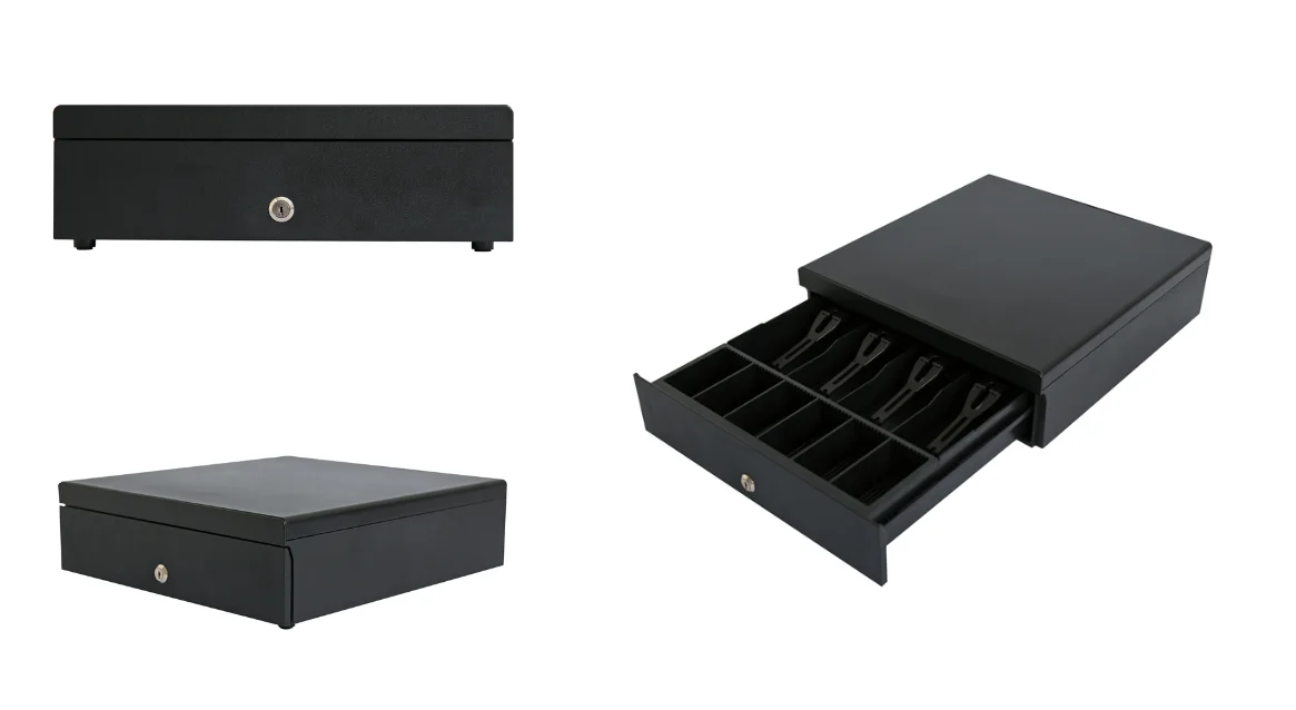 Light Weight Steel Cash Drawer RJ11 RJ12 Cash Box with Coin Tray Bill Trays Automatic Open Cashier Printer Cash Register Connect - Image 7