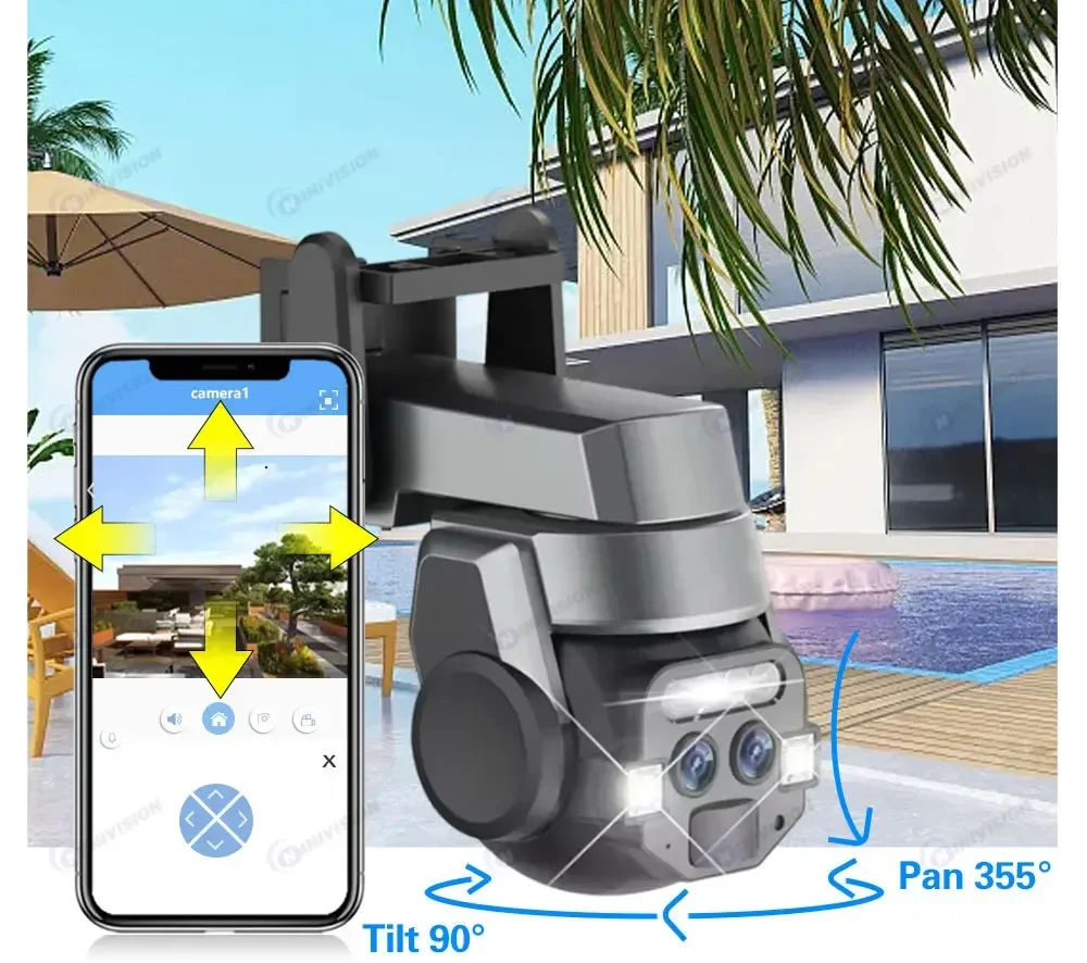 Carecam Pro 4K 8MP Dual Lens Wireless Camera Human Detection 10X PTZ Zoom Color Night Vision CCTV Intelligent Monitoring Camera - Image 13