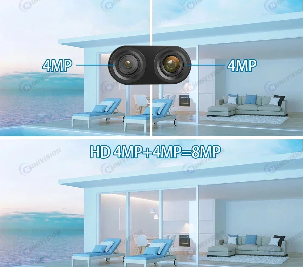 Carecam Pro 4K 8MP Dual Lens Wireless Camera Human Detection 10X PTZ Zoom Color Night Vision CCTV Intelligent Monitoring Camera - Image 10
