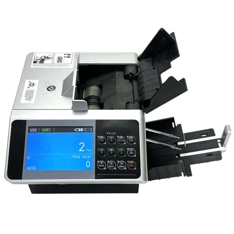Rechargeable Money Counter Machine with LCD Display | 2,260 Bills per Minute, Mix/Sort/Count, Cash Counter Bill Counter Machine - Image 2