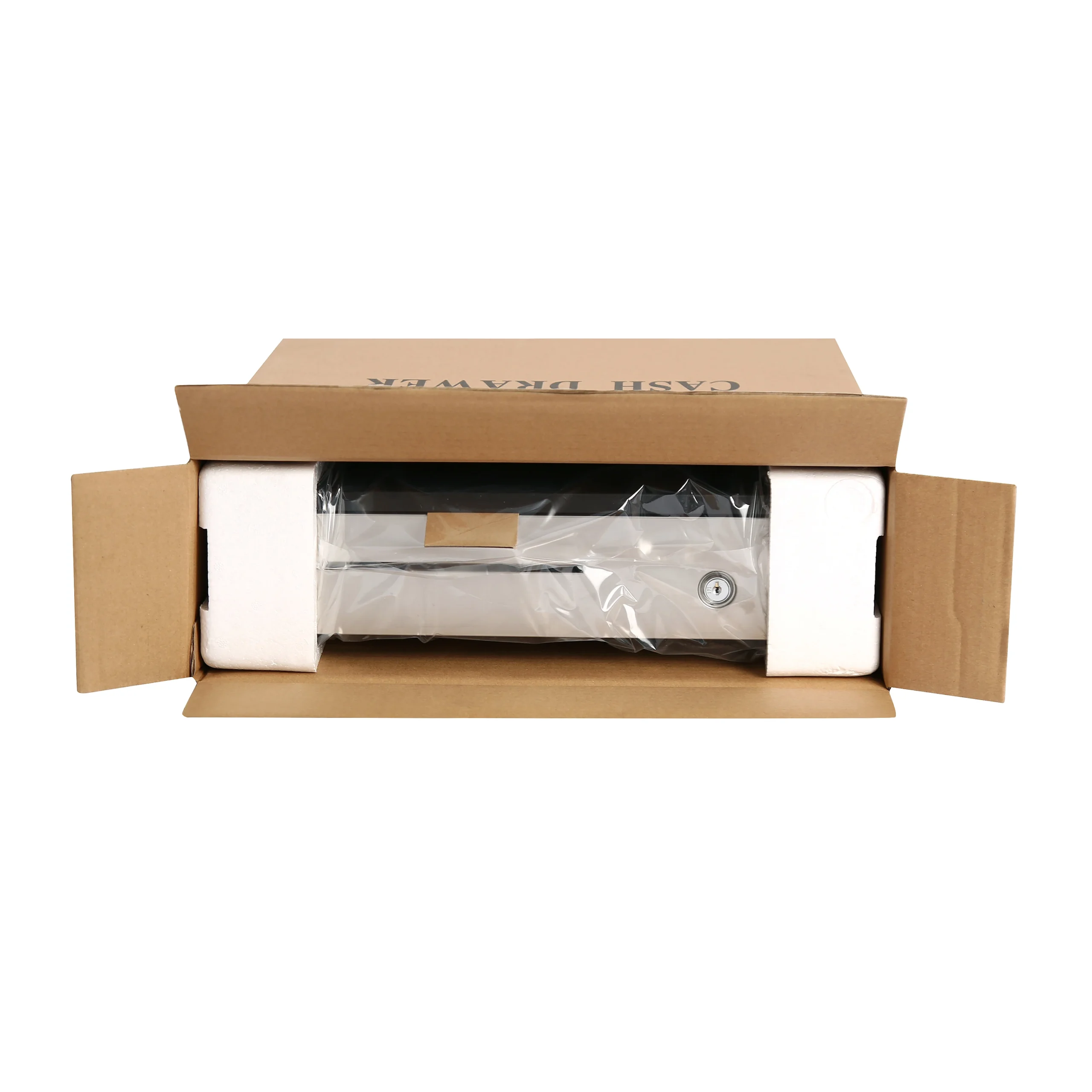 Light Weight Steel Cash Drawer RJ11 RJ12 Cash Box with Coin Tray Bill Trays Automatic Open Cashier Printer Cash Register Connect - Image 6