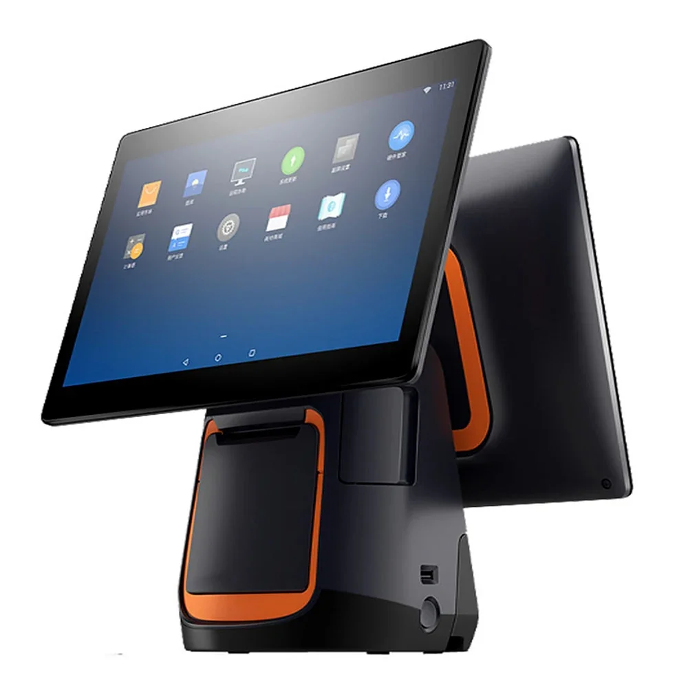 For 15.6" pos system cash register cashier with printer 16+2G all in one pos capacitive touch screen machine for hotel