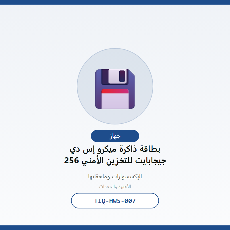 بطاقة ذاكرة ميكرو إس دي 256 جيجابايت للتخزين الأمني